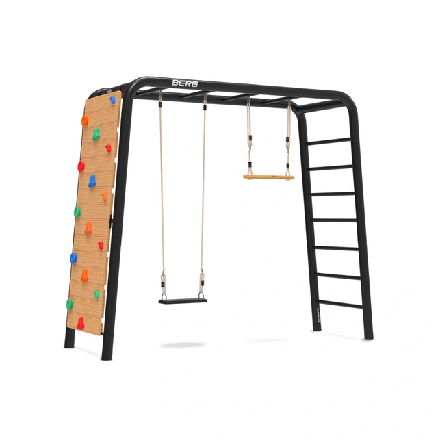 BERG PlayBase Medium TL Huskesete (gummi) + trapez + klatrevegg 