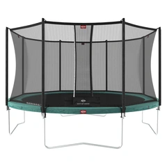BERG Trampoline Favorit 380 grønn Med sikkerhetsnett Comfort