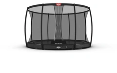 BERG Trampoline Champion InGround 430 XL Grå med sikkerhetsnett Deluxe XL