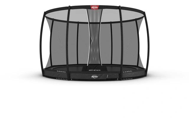 BERG Trampoline Champion InGround 430 XL Grå med sikkerhetsnett Deluxe XL 
