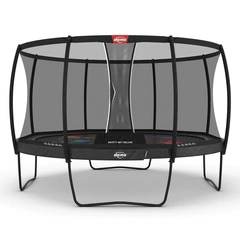 BERG Trampoline Champion 430 grå Levels Med sikkerhetsnett Deluxe