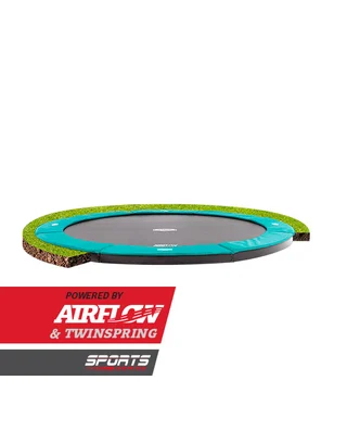 BERG FlatGround Champion Nedgravd rund trampoline