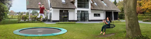 BERG FlatGround Champion 380 grønn Nedgravd rund trampoline 