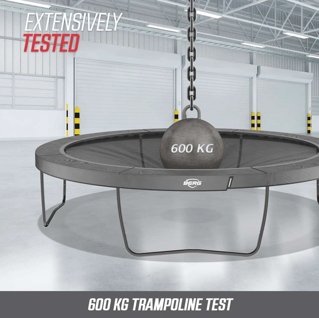 BERG Trampoline Grand Elite 520 grå Med sikkerhetsnett Deluxe 