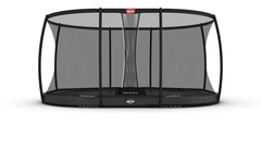 BERG Trampoline Grand Elite InGround 520 cm grå med sikkerhetsnett Deluxe XL