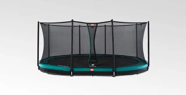 BERG Trampoline Grand Favorit InGround 520cm grønn med Comfort sikkerhetsett 