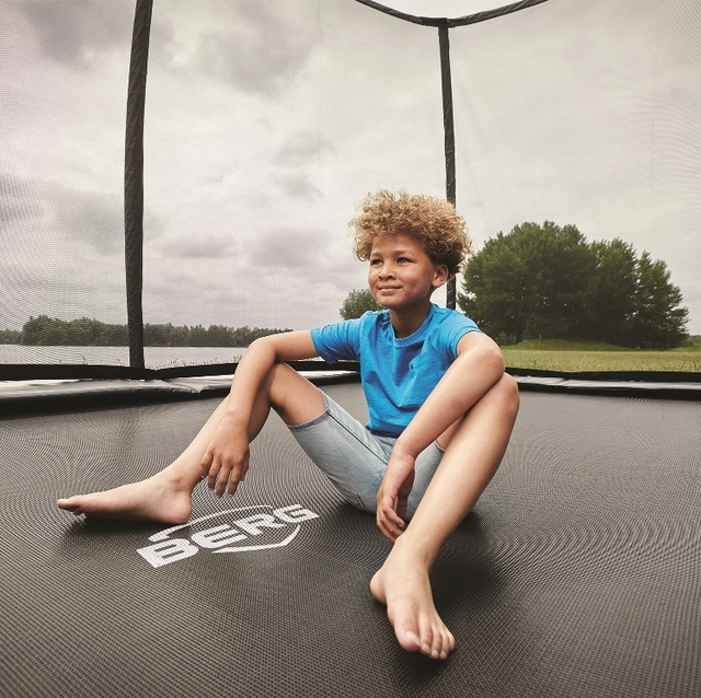 BERG Trampoline Champion InGround 330 Grå med sikkerhetsnett Deluxe 