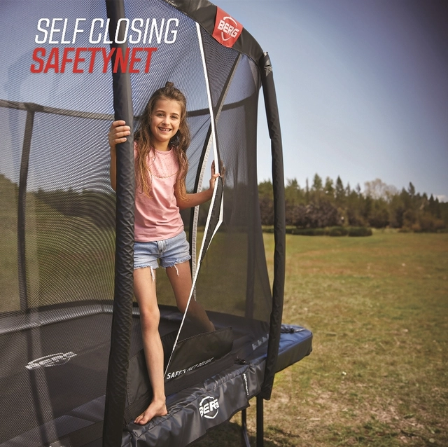 BERG Trampoline Champion InGround 330 Grå med sikkerhetsnett Deluxe 