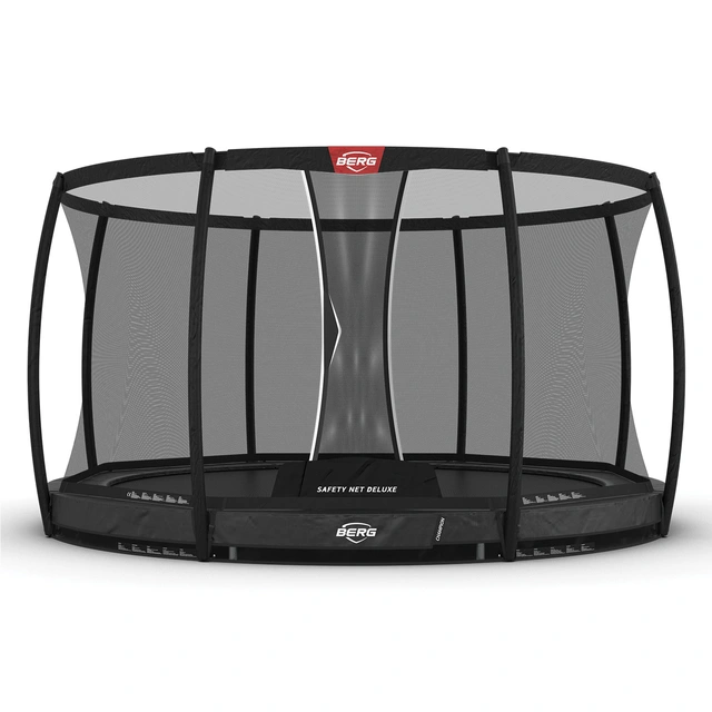 BERG Trampoline Champion InGround 380 Grå med sikkerhetsnett Deluxe 