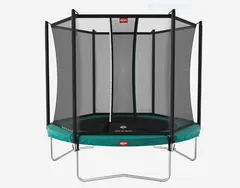 BERG Trampoline Favorit 330 grønn Med sikkerhetsnett Comfort