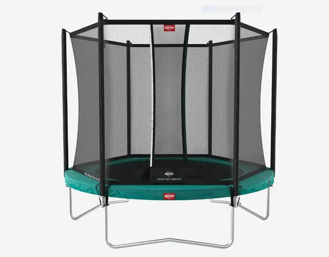 BERG Trampoline Favorit 330 grønn Med sikkerhetsnett Comfort 