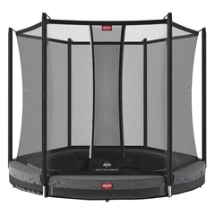 BERG Trampoline Favorit InGround 200 grå Med sikkerhetsnett Comfort
