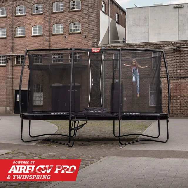 BERG Trampoline Ultim Elite 500 grå Med sikkerhetsnett Deluxe XL 