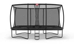 BERG Trampoline Ultim Elite 500 grå Med sikkerhetsnett Deluxe XL