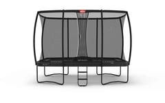 BERG Trampoline Ultim Champion 410 grå Med sikkerhetsnett Deluxe XL