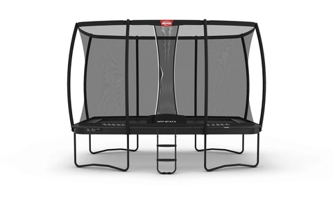 BERG Trampoline Ultim Champion 410 grå Med sikkerhetsnett Deluxe XL