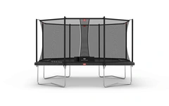 BERG Trampoline Ultim Favorit 410 grå Med sikkerhetsnett Comfort