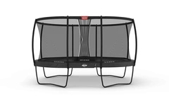 BERG Trampoline Grand Champion 470 grå Med sikkerhetsnett Deluxe