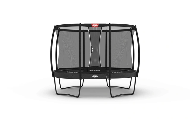 BERG Trampoline Grand Champion 350 grå Med sikkerhetsnett Deluxe 