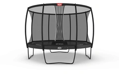 BERG Trampoline Elite 430 grå Med sikkerhetsnett Deluxe XL