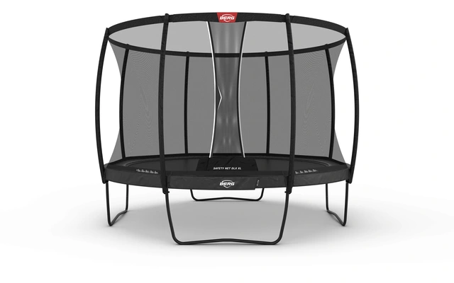 BERG Trampoline Elite 430 grå Med sikkerhetsnett Deluxe XL 