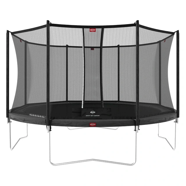 BERG Trampoline Favorit 430 grå Med sikkerhetsnett Comfort 