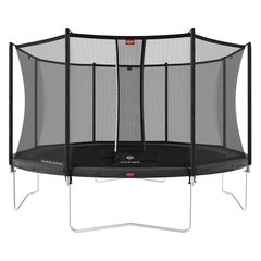 BERG Trampoline Favorit 380 grå Med sikkerhetsnett Comfort