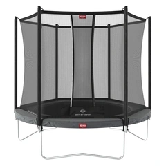 BERG Trampoline Favorit 330 grå Med sikkerhetsnett Comfort
