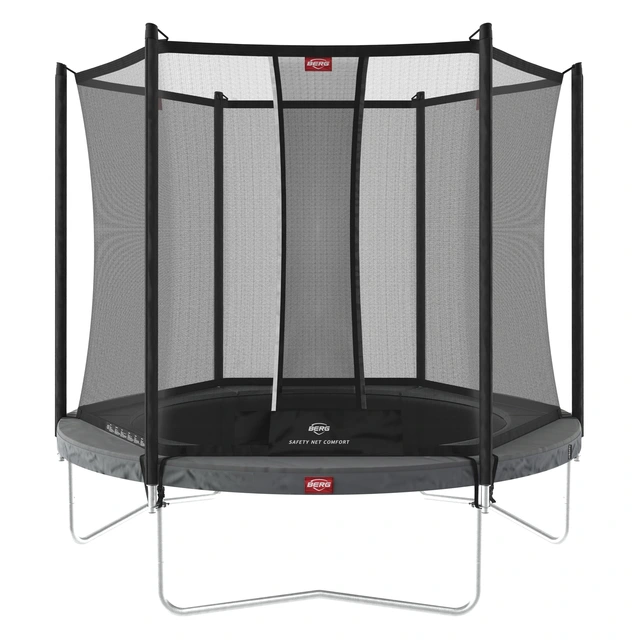 BERG Trampoline Favorit 330 grå Med sikkerhetsnett Comfort 
